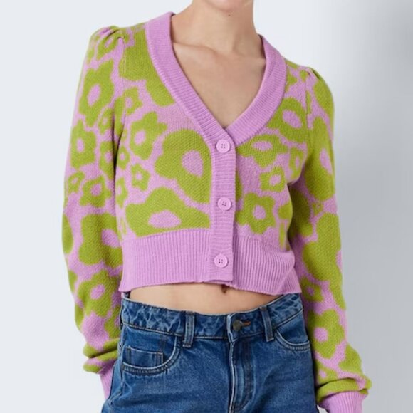 BNWT noisy may flower knit cardigan and crop top set - Picture 1 of 7